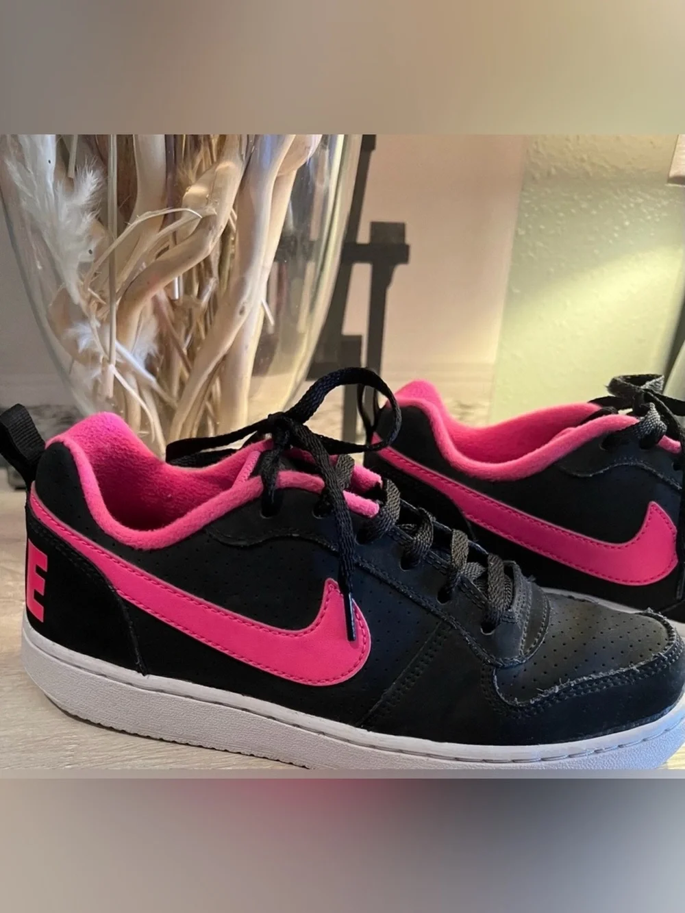 Big Girls Nike Court Borough Low Recraft Casual Low Profile Shoes Size 3.5Y